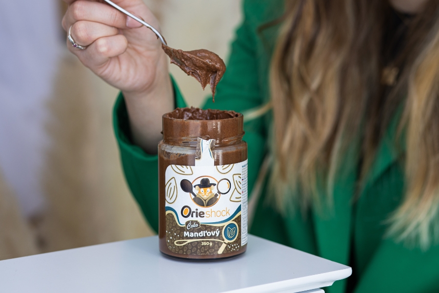 Mandľový krém s tmavou belgickou čokoládou